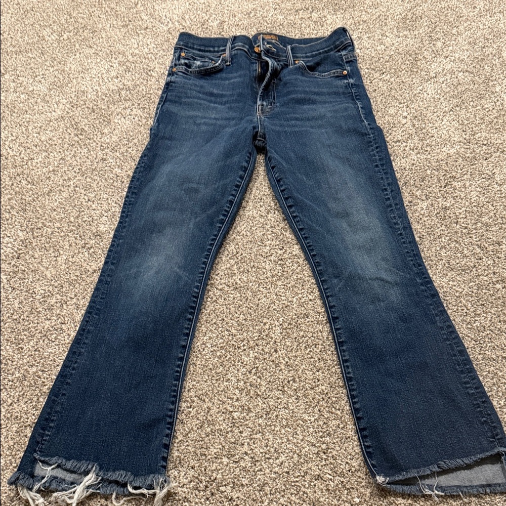 MOTHER Dark Blue Ankle Jeans